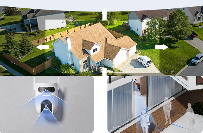 Camera H9c 3K 2 ống kính kép hoạt động liên kết với nhau hiệu quả 