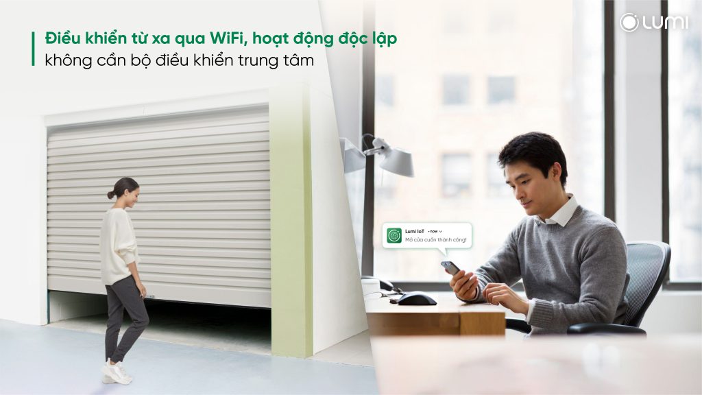 Công tắc cửa cuốn Lumi điều khiển qua WiFi