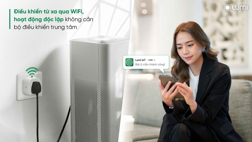 Điều khiển ổ cắm Lumi từ xa, qua wifi, không cần kết nối với bộ điều khiển trung tâm